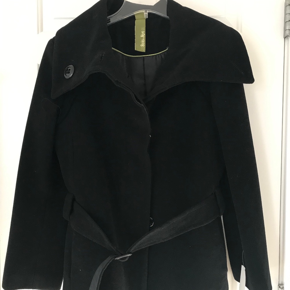 Soia And Kyo, Brand New Merino Wool Short Coat XL Belted Women